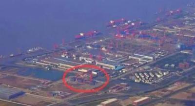 中国003航母或开始模块化组装 疑似3个分段现身